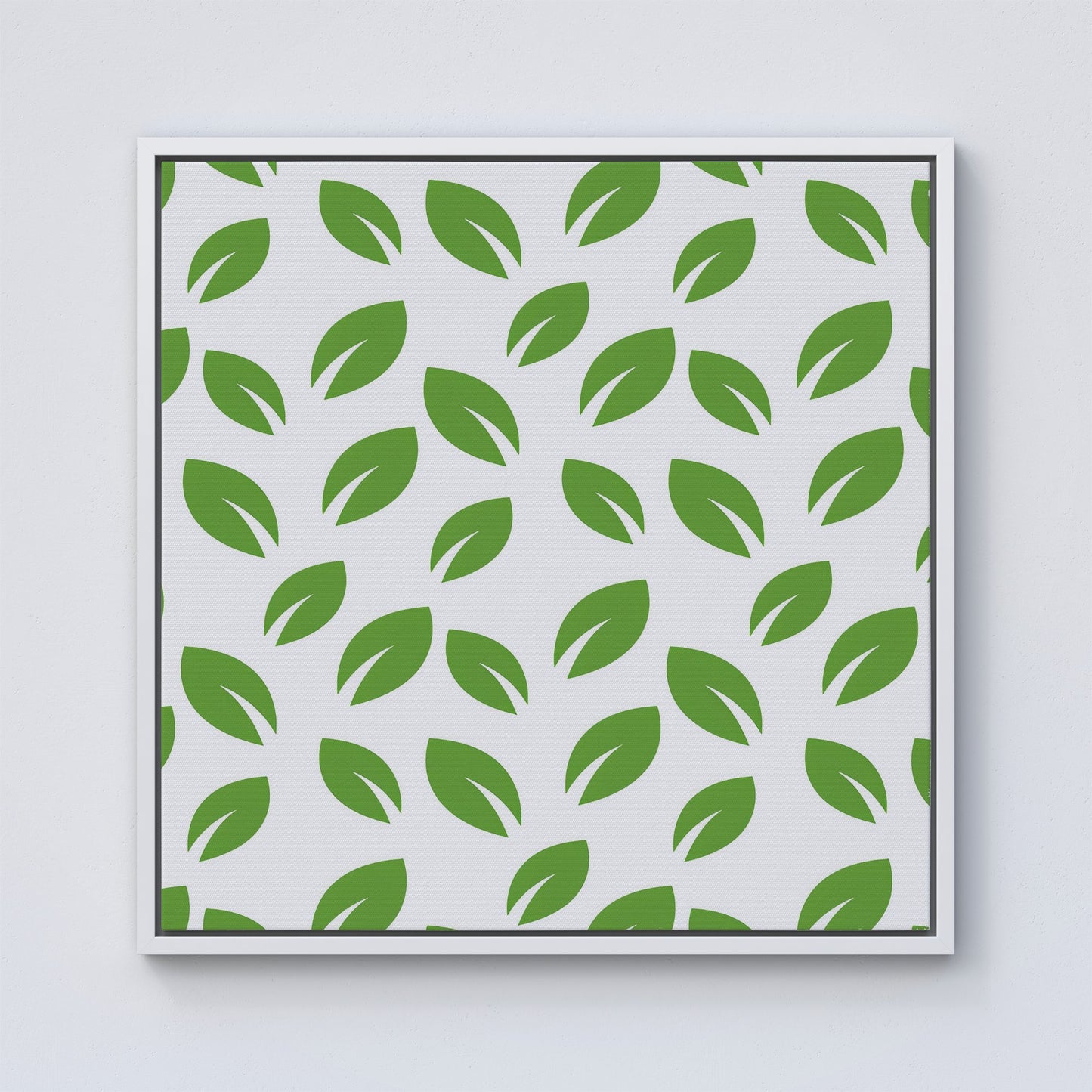 Leaves Pattern Framed Canvas