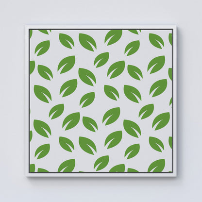 Leaves Pattern Framed Canvas