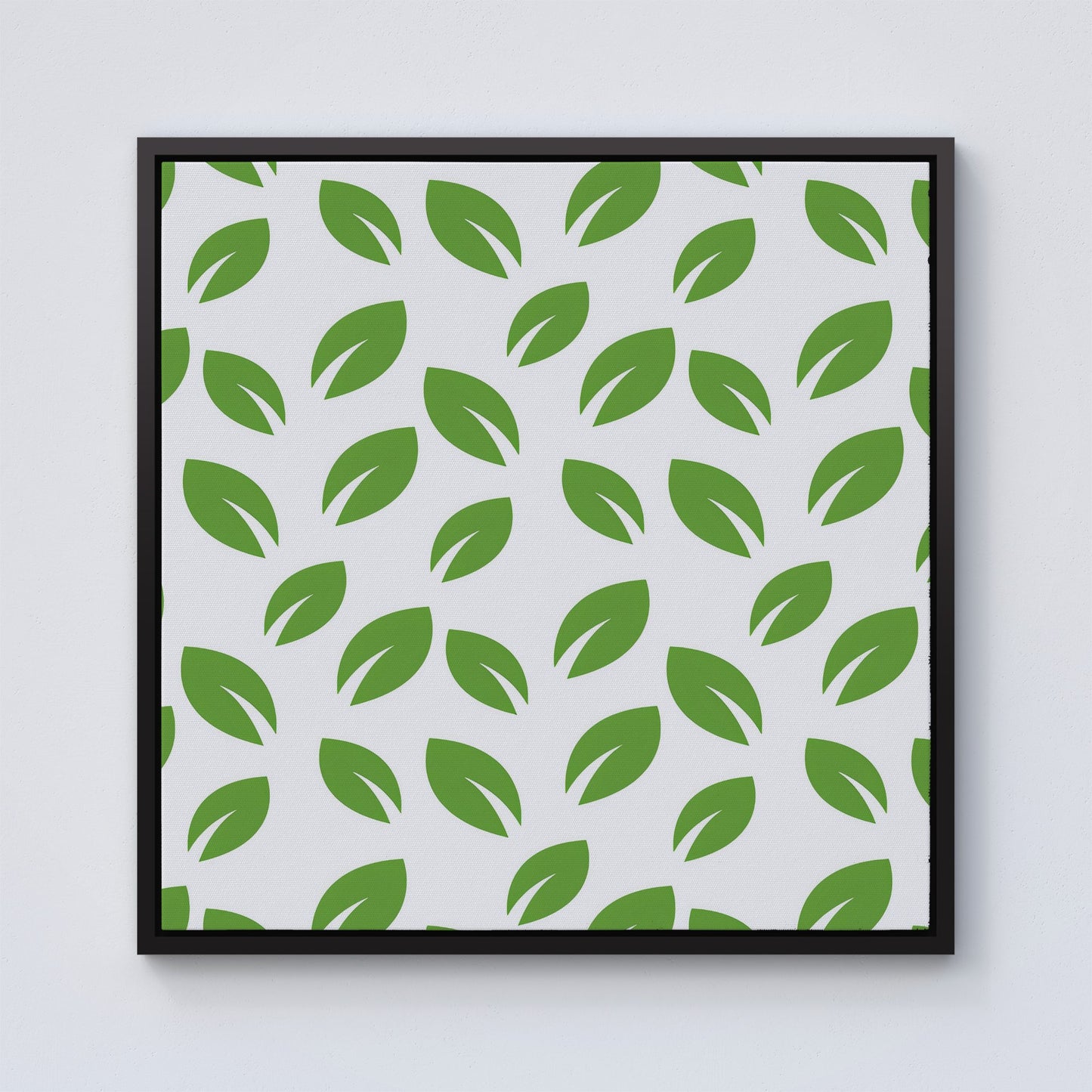 Leaves Pattern Framed Canvas