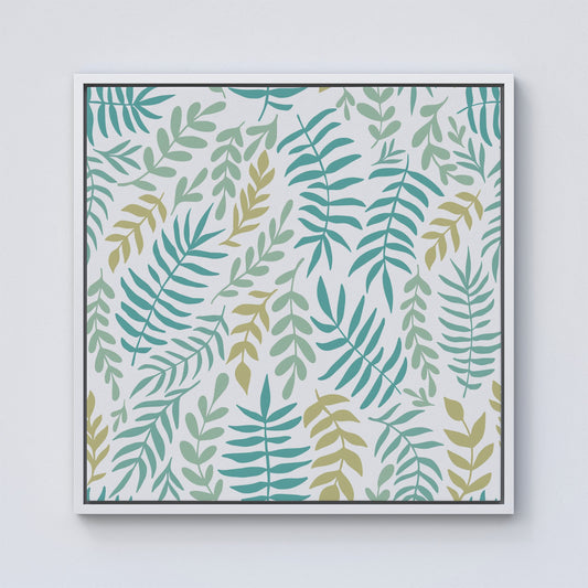 Multicolor Leafs And Branches Framed Canvas