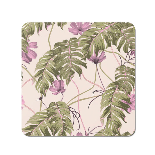 Pink Cosmos Flowers Coasters