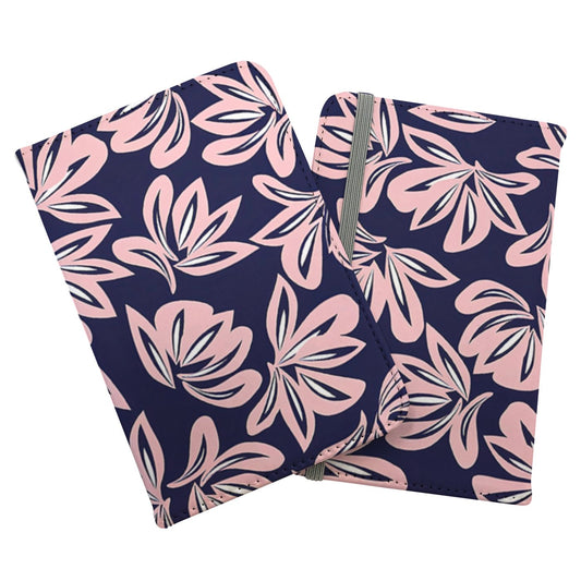 Pink Navy Floral Botanical Pattern Passport Cover