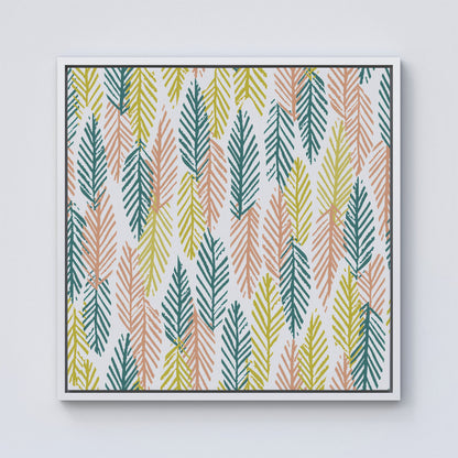 Scandinavian Style Foliage Framed Canvas