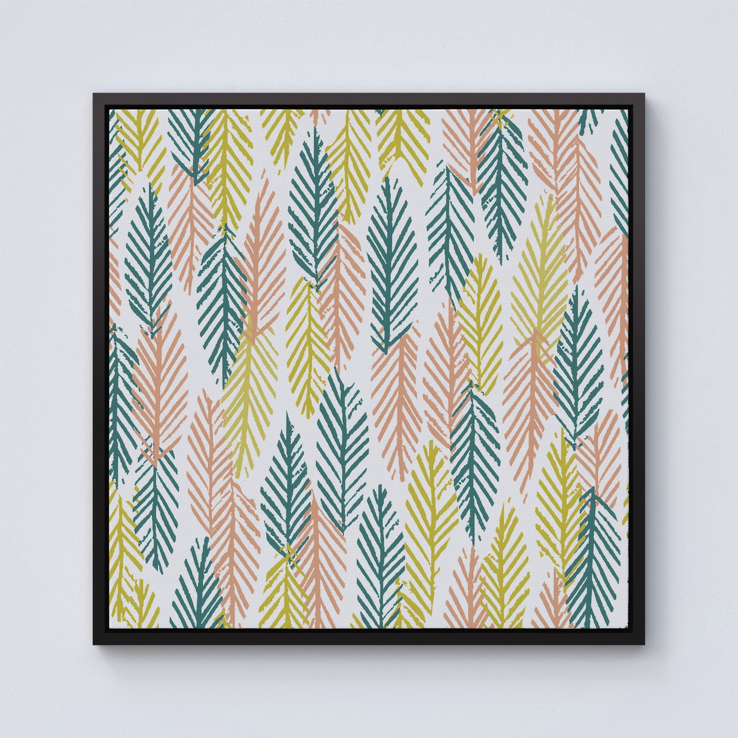 Scandinavian Style Foliage Framed Canvas