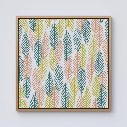 Scandinavian Style Foliage Framed Canvas