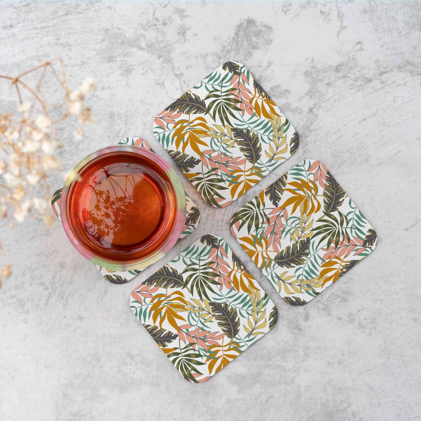 Tropical Leaves Coasters