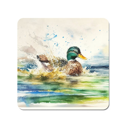 Splashing Mallard Watercolour Coasters