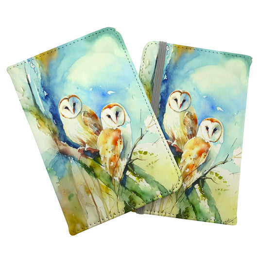 Barn Owls Watercolour Passport Cover