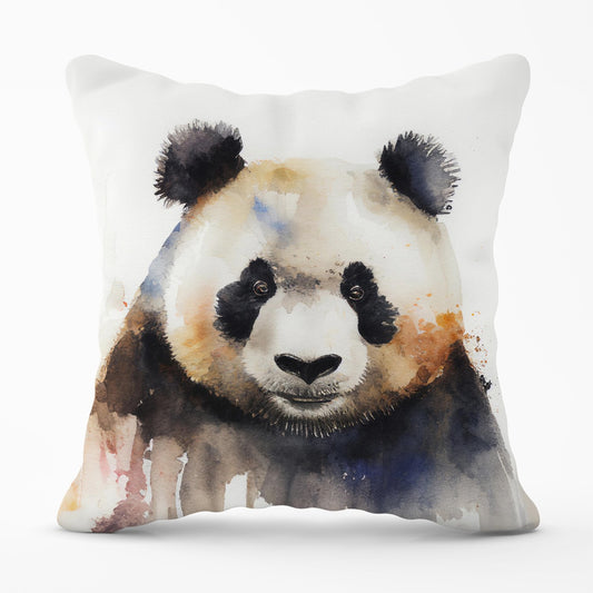 Panda Watercolour Outdoor Cushion