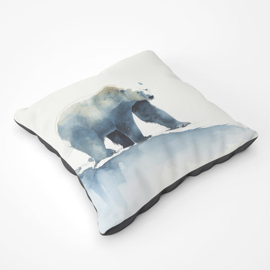 Polar Bear Watercolour Floor Cushion