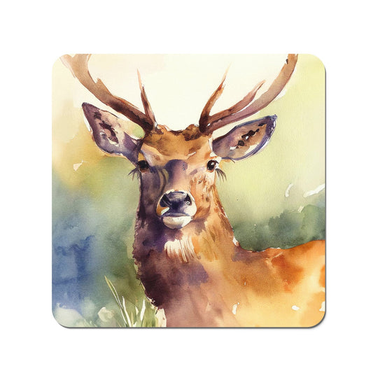 Splendid Stag Watercolour Coasters