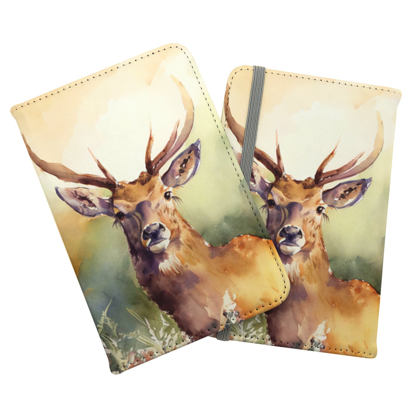 Splendid Stag Watercolour Passport Cover