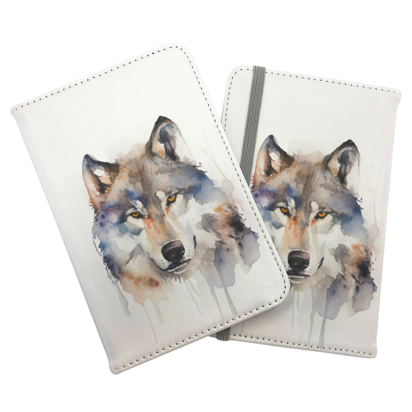 Wolf Watercolour Passport Cover