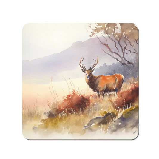 Stag Deer Water Colour Coasters