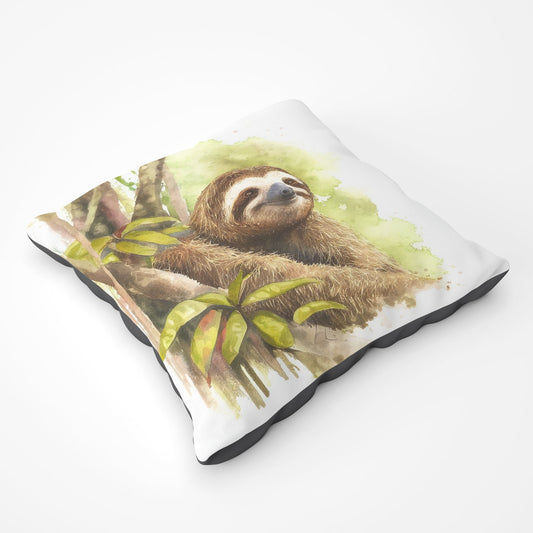 Sloth Watercolour Floor Cushion