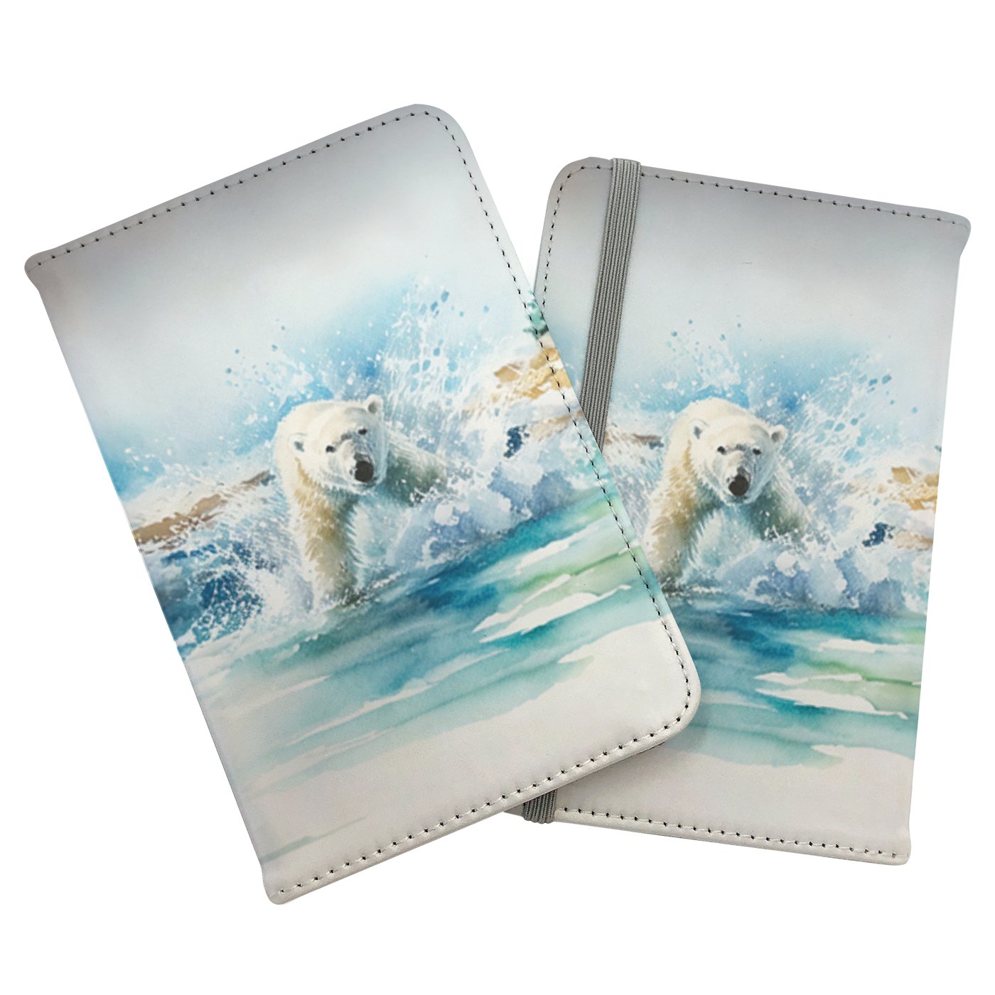 Hunting Polar Bear Watercolour Passport Cover