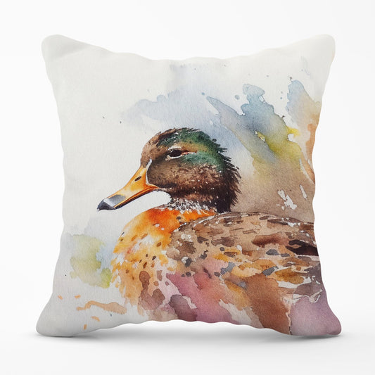 Mallard Watercolour Outdoor Cushion