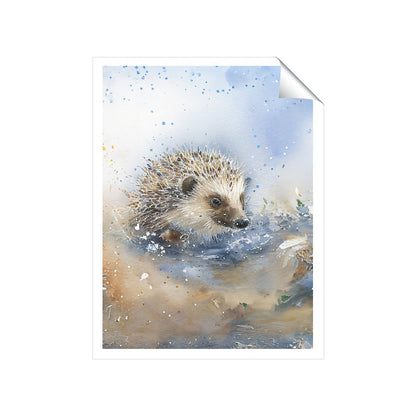 Hedgehog Watercolour Art Prints