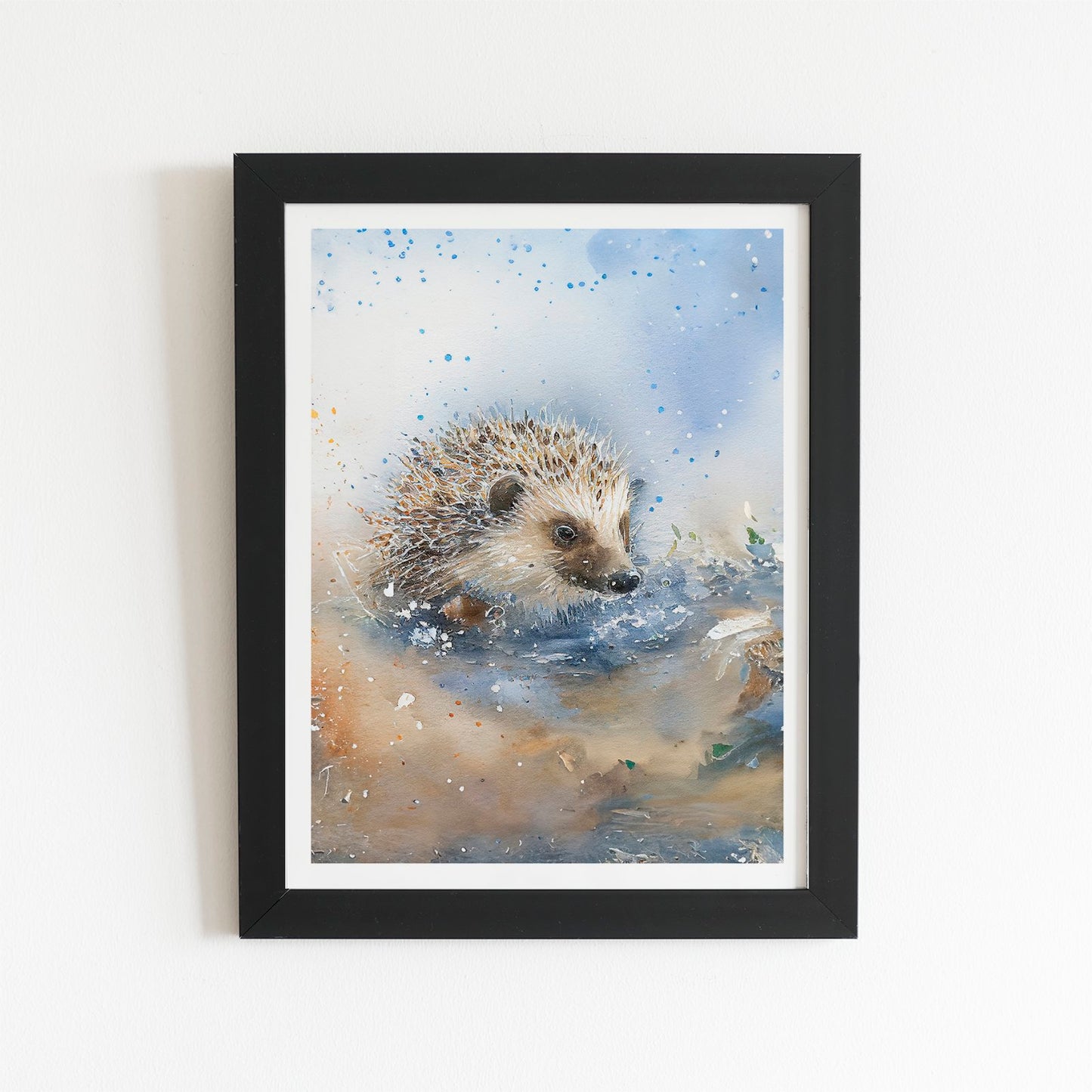 Hedgehog Watercolour Art Prints