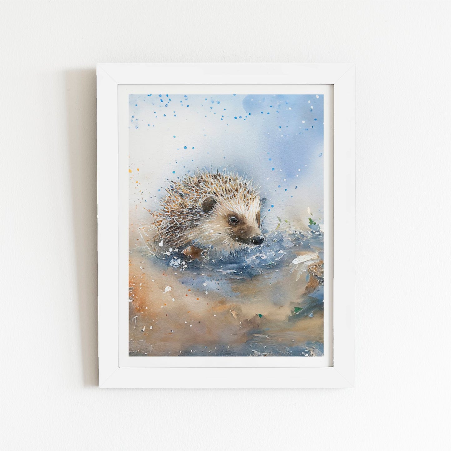 Hedgehog Watercolour Art Prints