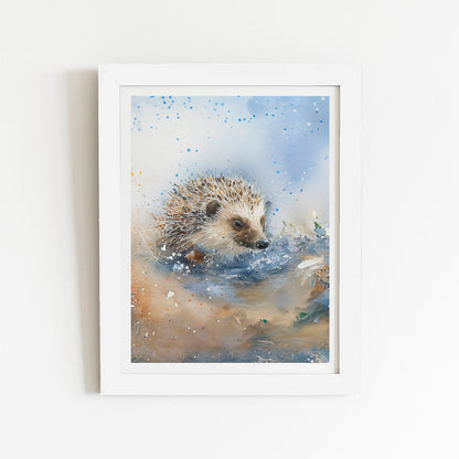 Hedgehog Watercolour Art Prints