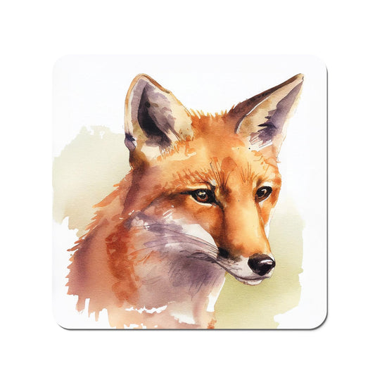 Fox Watercolour Coasters