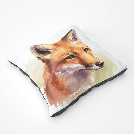 Fox Watercolour Floor Cushion