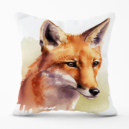 Fox Watercolour Outdoor Cushion