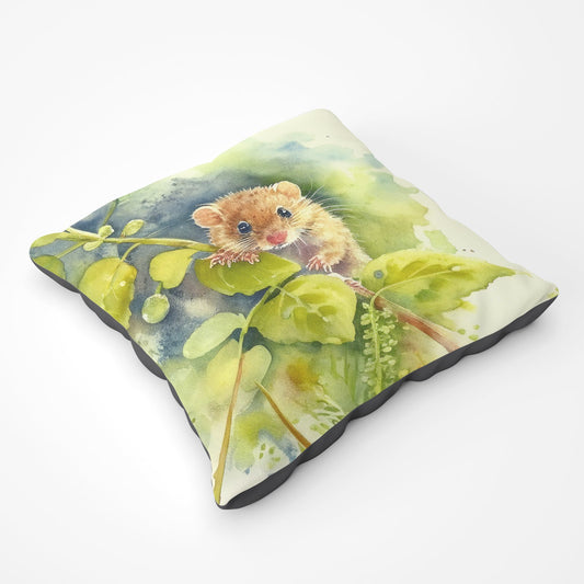 Dormouse Watercolour Floor Cushion