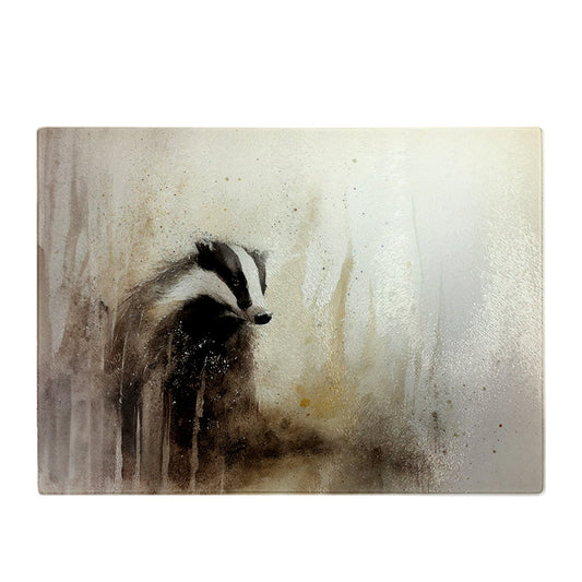 Badger Watercolour Chopping Board