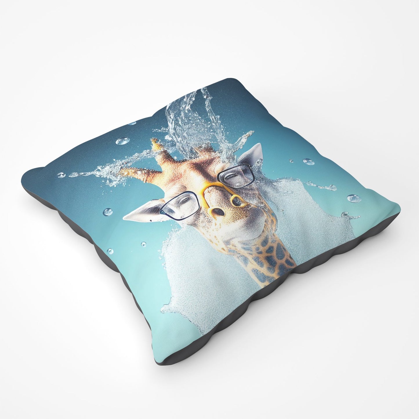 Giraffe Splashart Floor Cushion