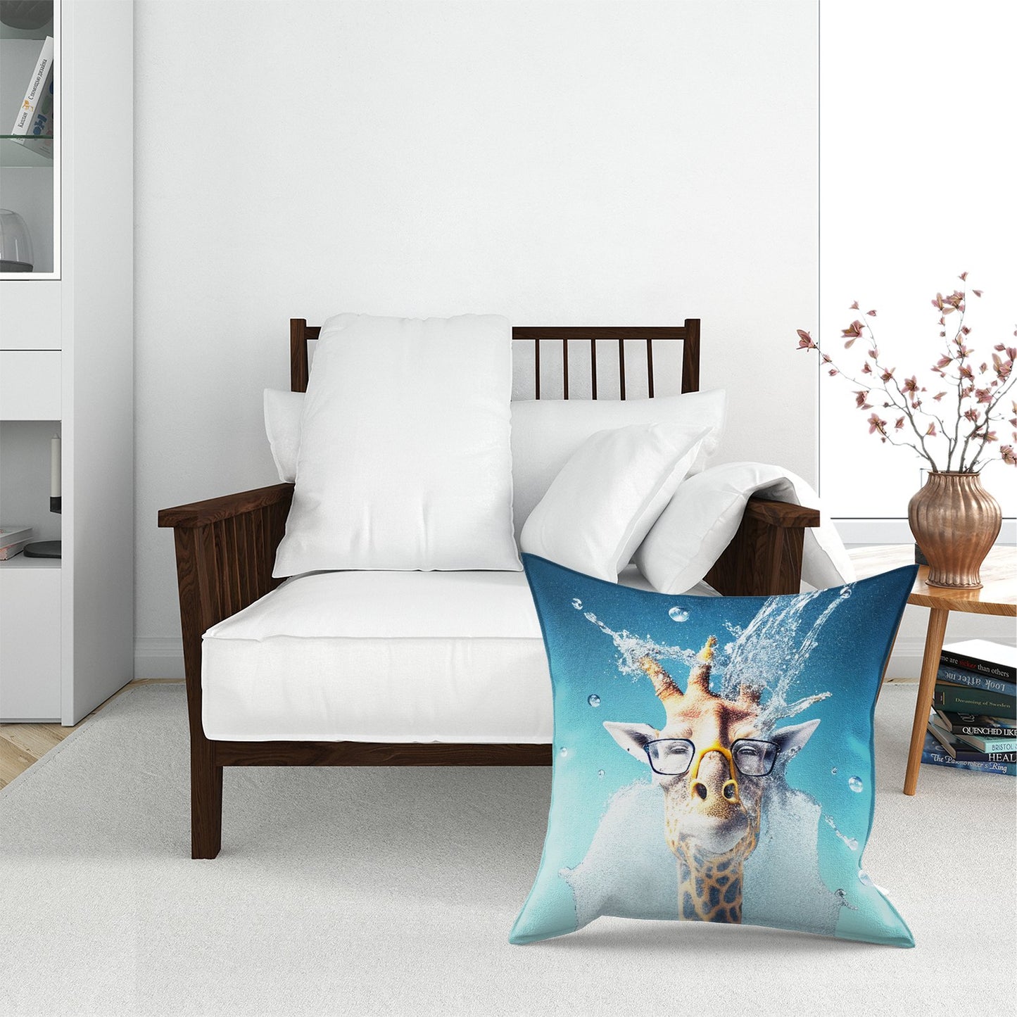 Giraffe Splashart Floor Cushion