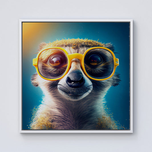 Meerkat Splashart Framed Canvas