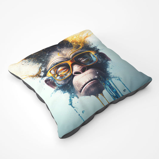 Monkey Splashart Floor Cushion