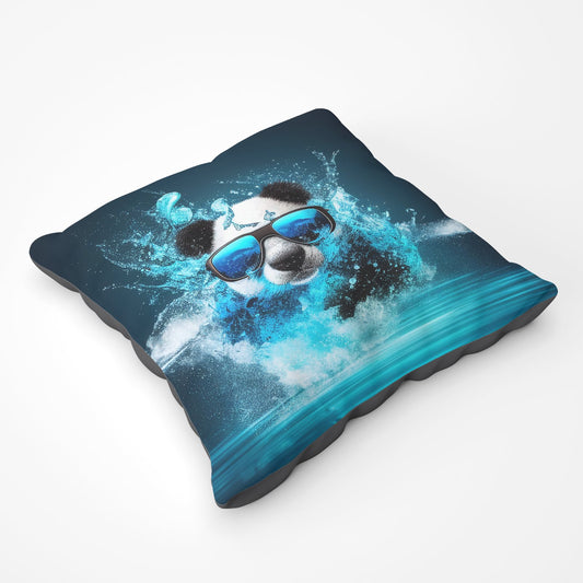 Panda Splashart Water Floor Cushion