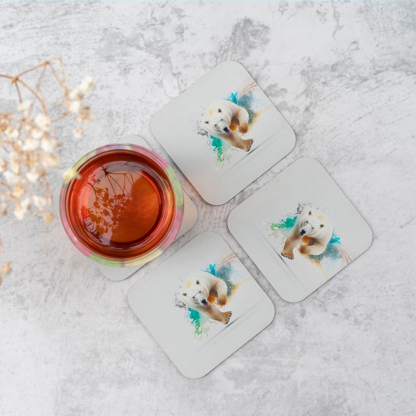 Charging Polar Bear Coasters