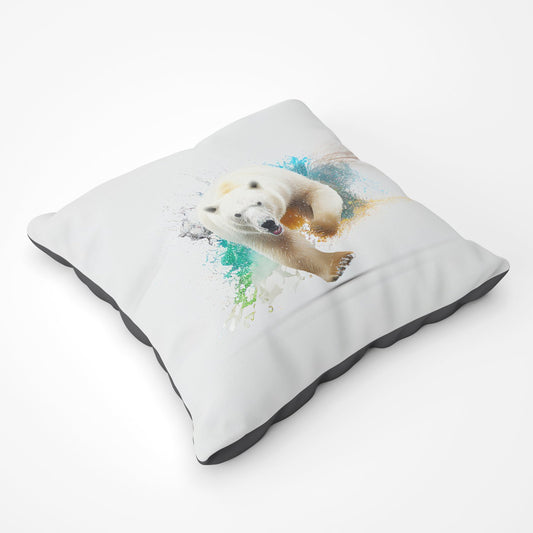 Charging Polar Bear Floor Cushion