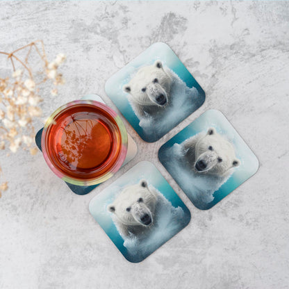 Polar Bear Splashart Coasters