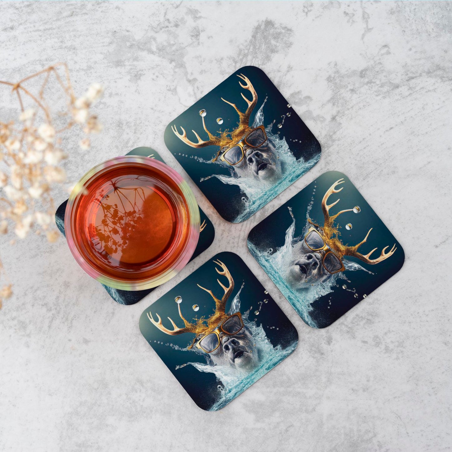 Stag Splashart Coasters