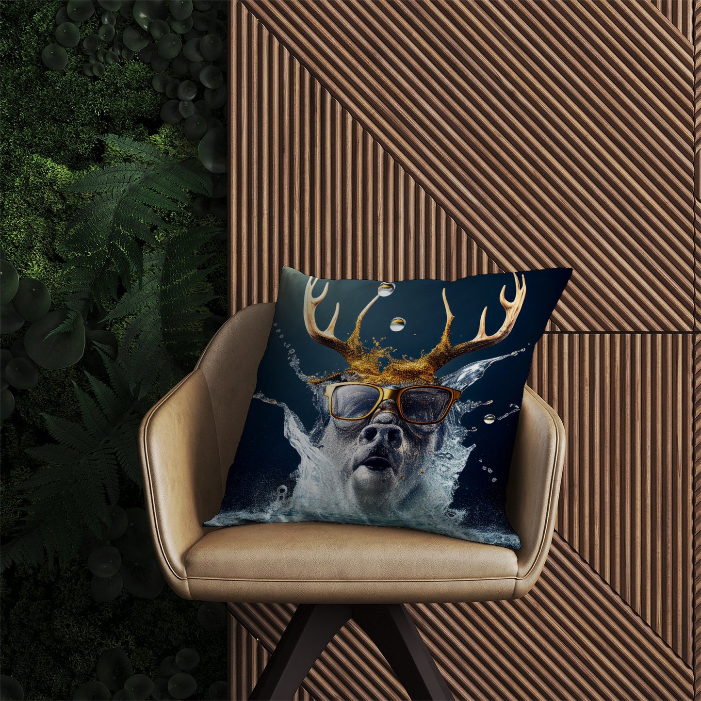 Stag Splashart Outdoor Cushion