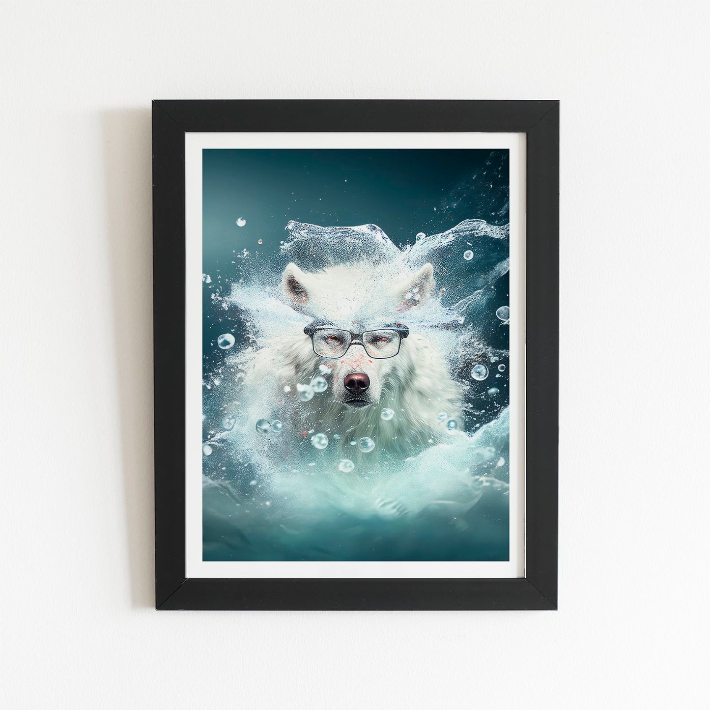 White Wolf Splashart Art Prints