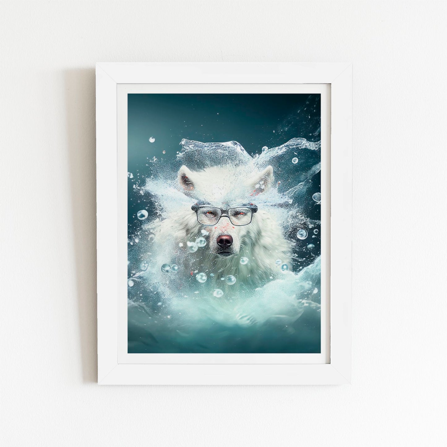 White Wolf Splashart Art Prints