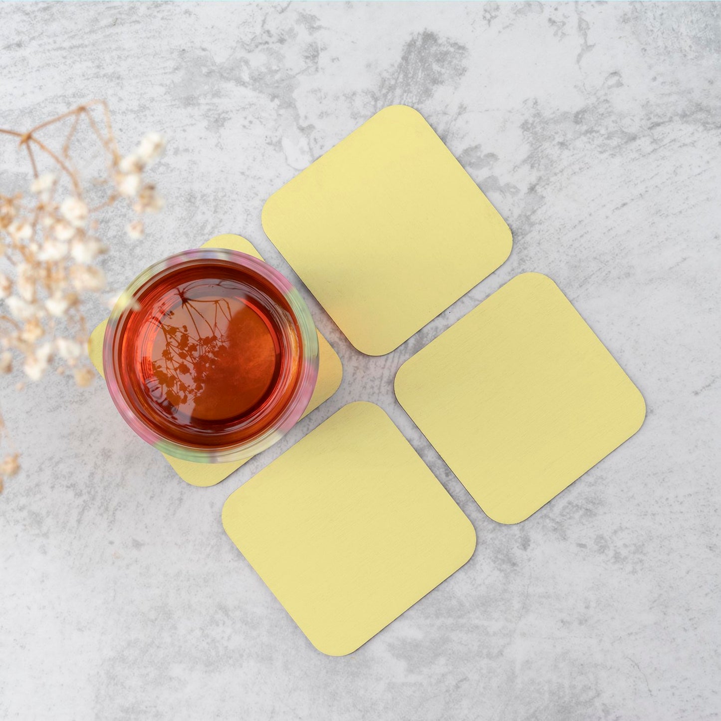 Sweetcorn Yellow Coasters