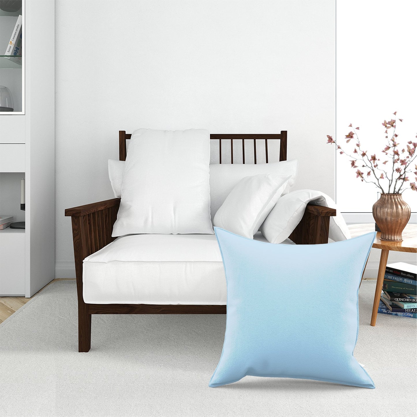 Pale Cornflour Blue Floor Cushion