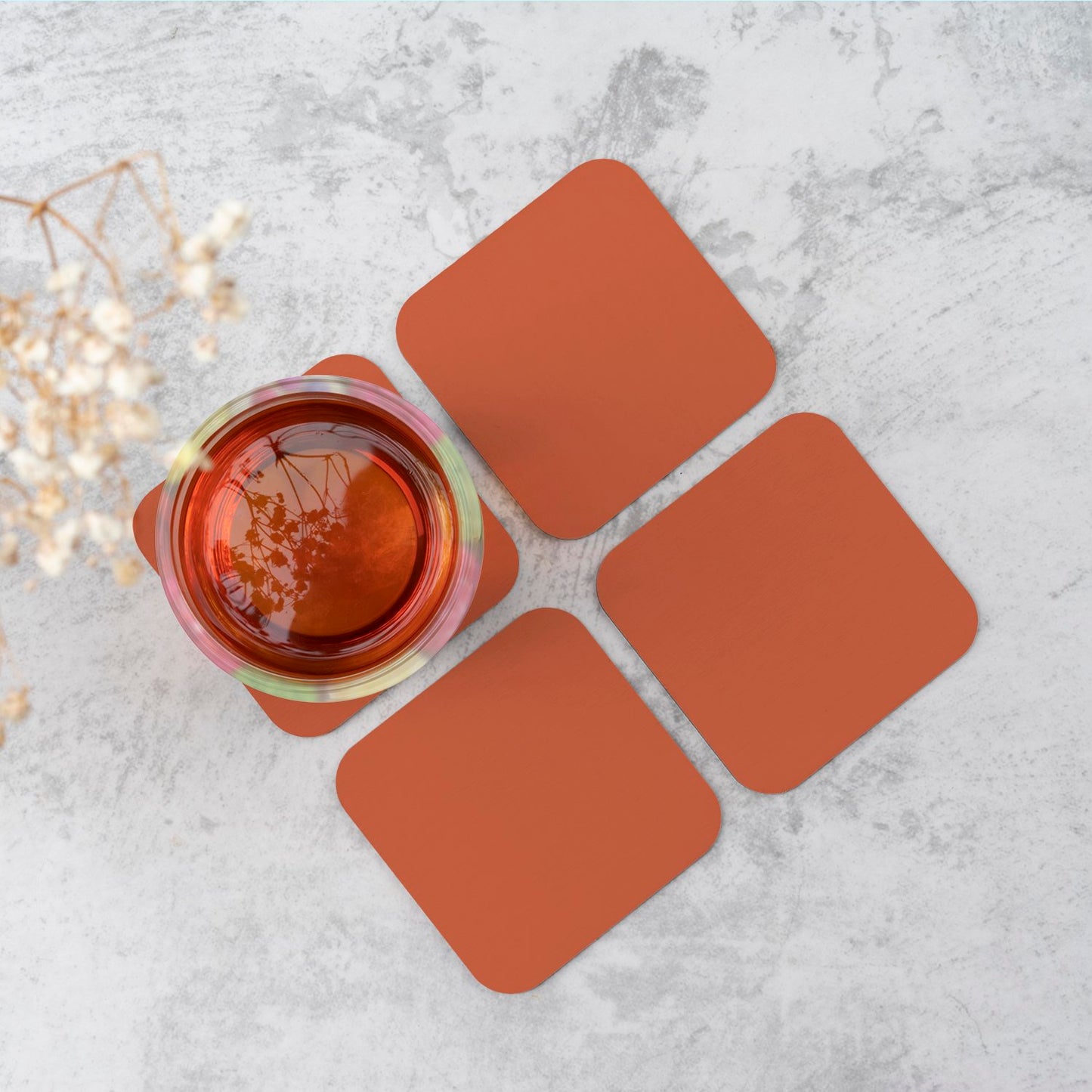 Rusty Orange Coasters