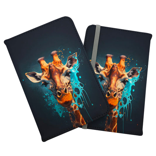 Blue Giraffe Face Splashart Passport Cover