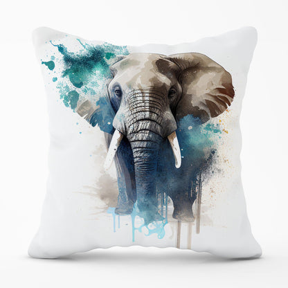 Majestic Elephant Splashart Outdoor Cushion