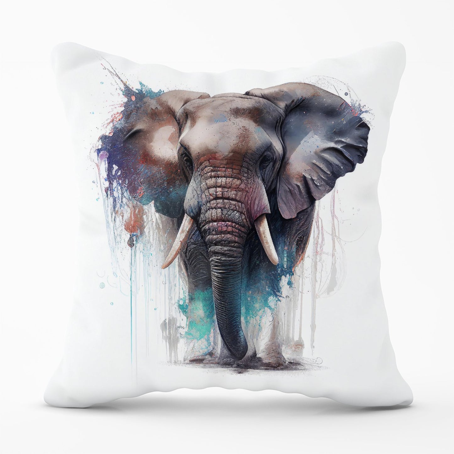 Elephant Splashart Outdoor Cushion