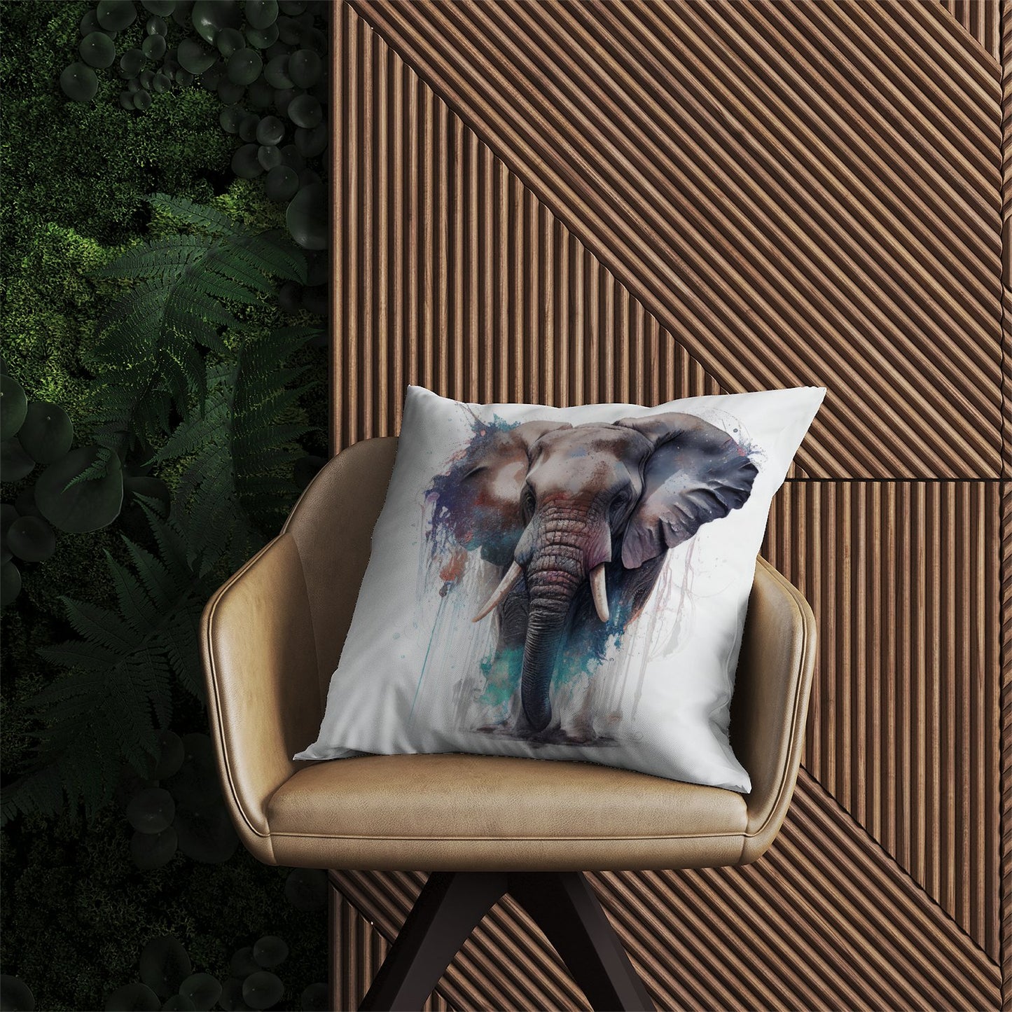 Elephant Splashart Outdoor Cushion