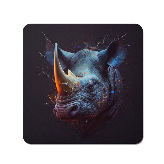 Rhino Face Splashart Coasters